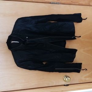 Free People Women's Black Faux Leather Biker's Jacket